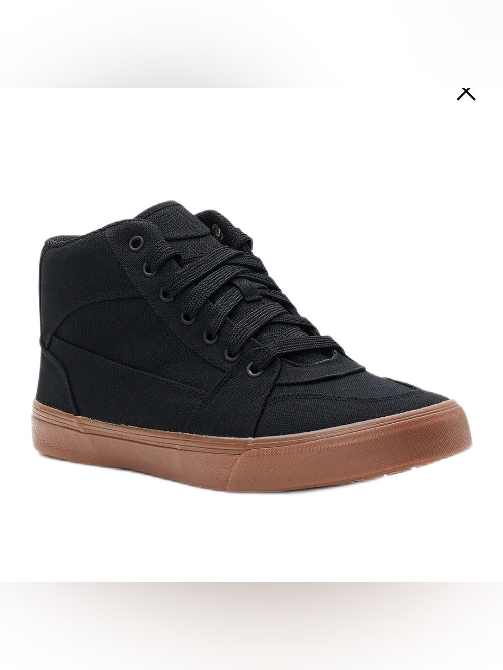 No Boundaries Men Black High Top  Canvas Sneakers Size 10
